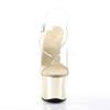 Pleaser - SKY308 Sandale à bride à la cheville, Pole dance chaussures - Chaussures de pole dance - Couleur or/Transparent Product image